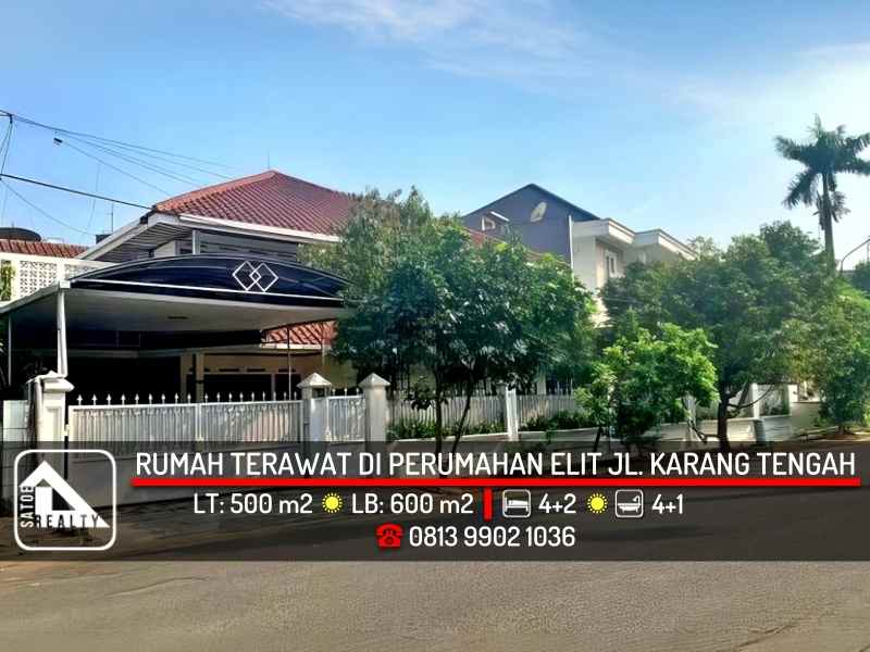 dijual rumah jl karang tengah lebak