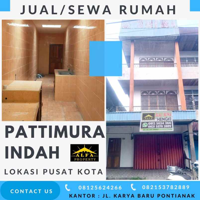 dijual rumah jl pattimura indah