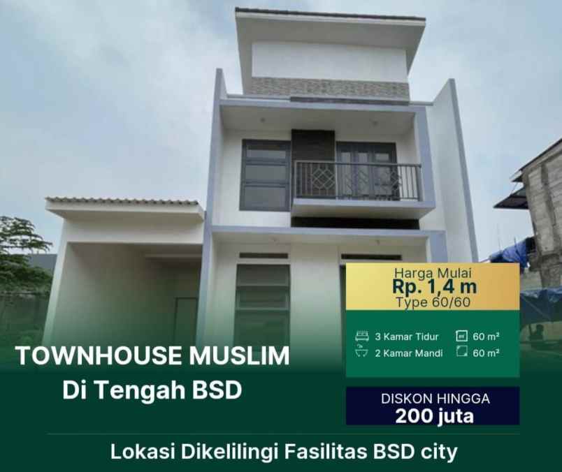 dijual rumah jl raya pagedangan