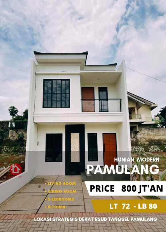 dijual rumah jl siliwangi pamulang tangsel