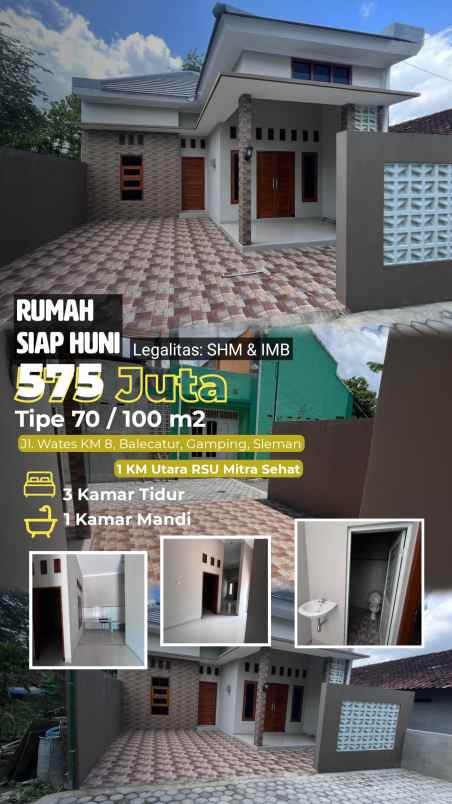 dijual rumah jl wates km 8 jogja