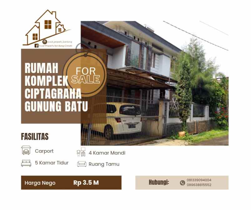 dijual rumah komplek cipta graha kel