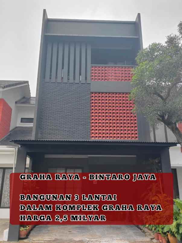 dijual rumah komplek graha raya bintaro