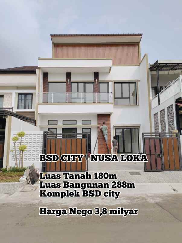 dijual rumah komplek nusa loka bsd city