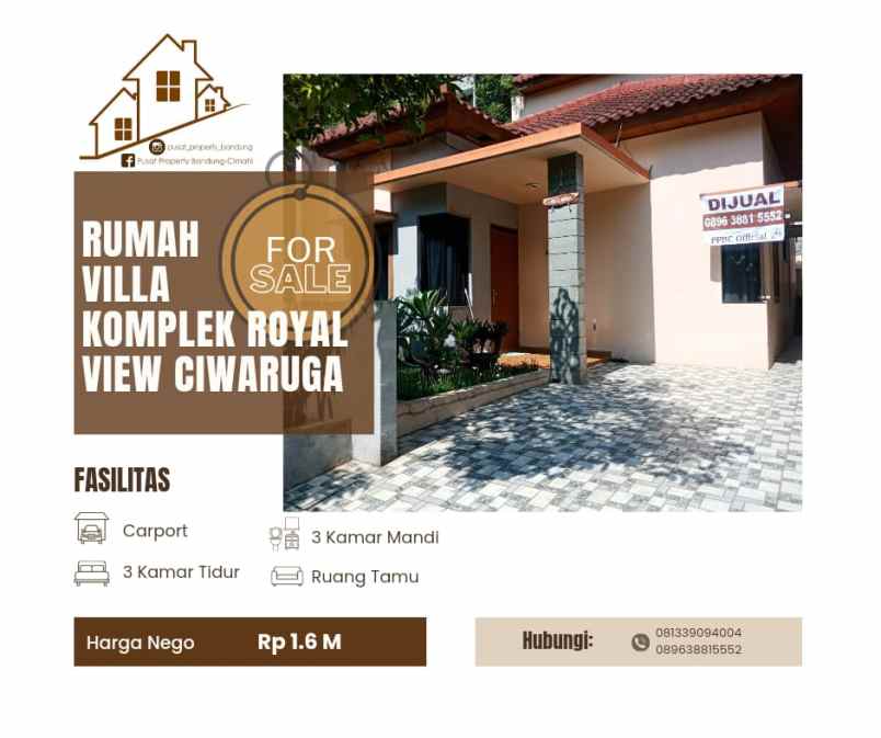 dijual rumah komplek royal view kel