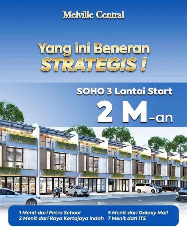 dijual rumah mellville central manyar