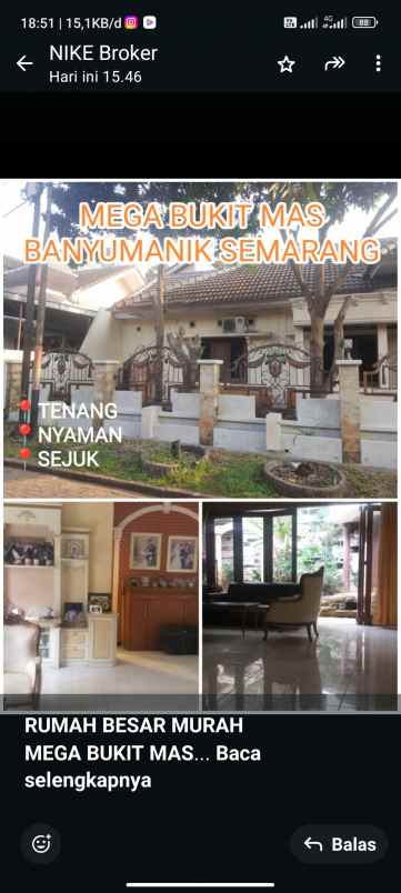 dijual rumah perum mega bukit mas