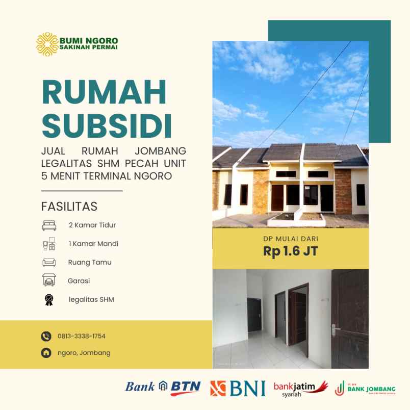 dijual rumah perumahan bumi ngoro