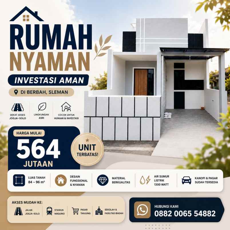 dijual rumah perumahan virendra berbah