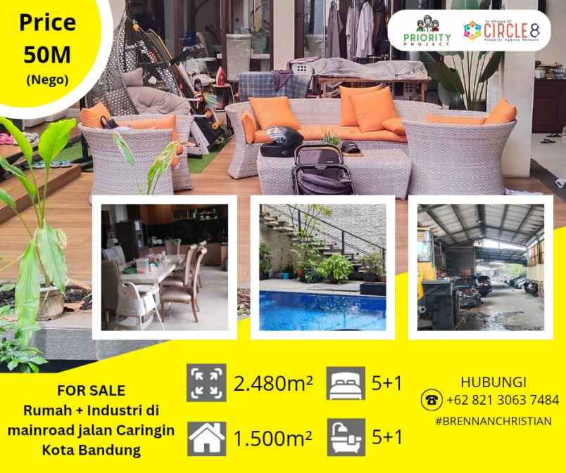 dijual rumah ruang usaha di caringin kota bandung
