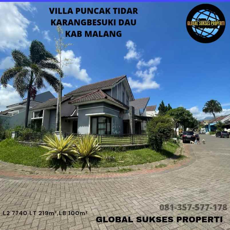 dijual rumah villa puncak tidar