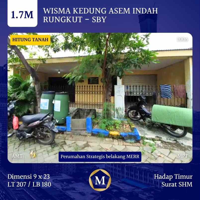 dijual rumah wisma kedung asem indah