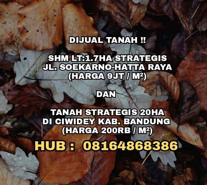 dijual tanah bandung