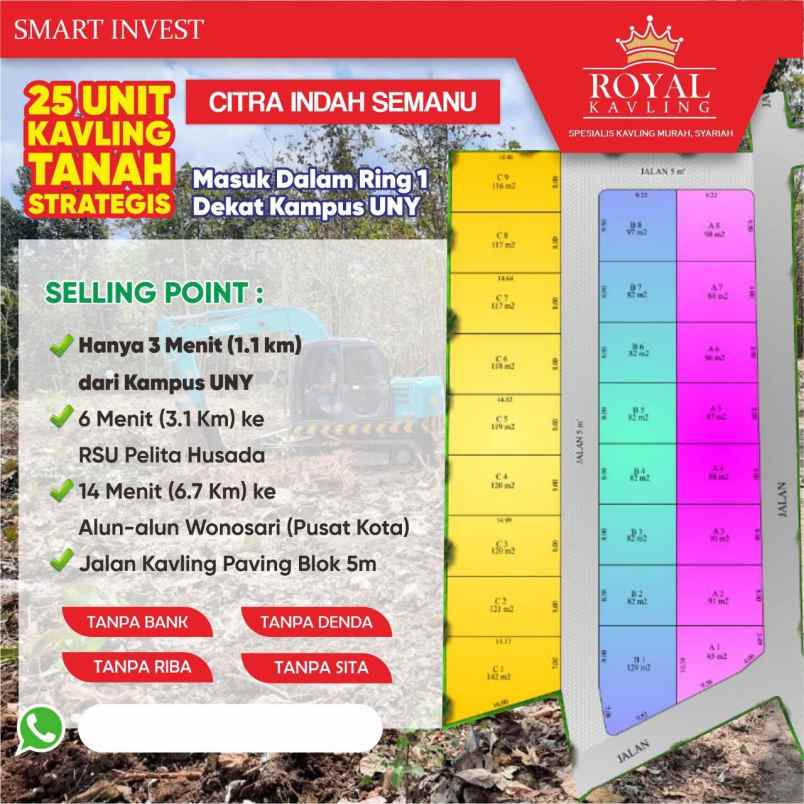 dijual tanah bontang pacarejo semanu