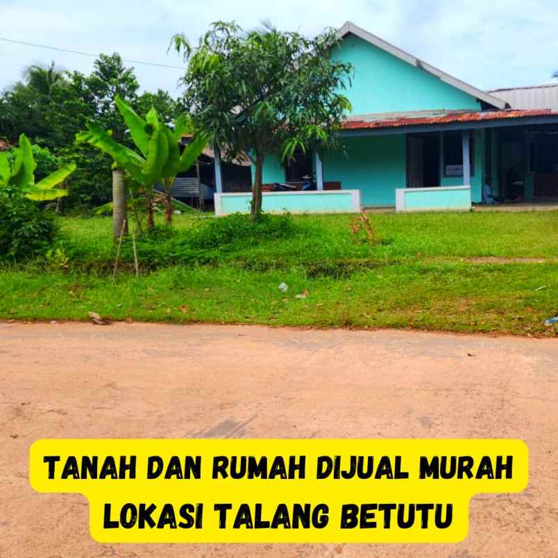 dijual tanah dan bangunan jl amp talang betutu