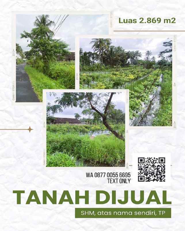 dijual tanah harjobinangun kec pakem