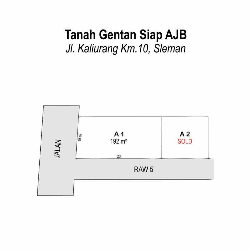 dijual tanah jalan kaliurang km 9 5