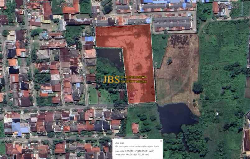 dijual tanah jalan kenanga sempakata