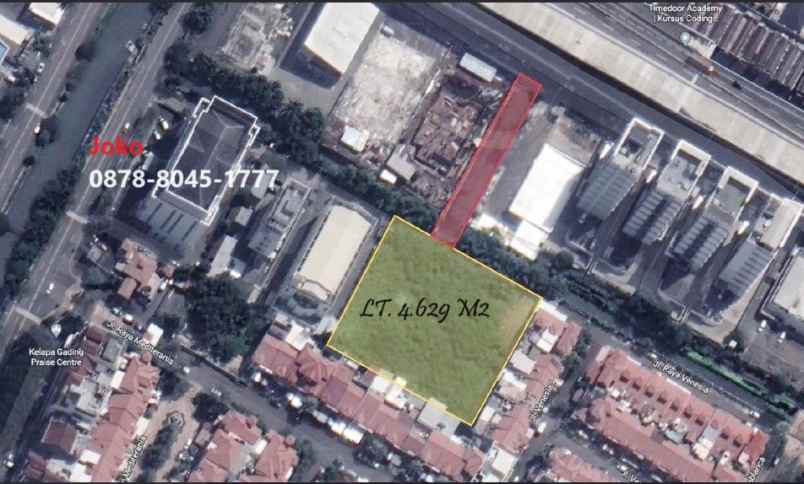 dijual tanah jl boulevard bukit gading raya