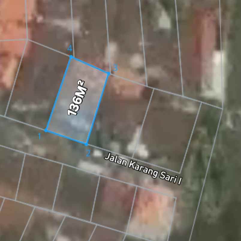 dijual tanah jl karang sari i