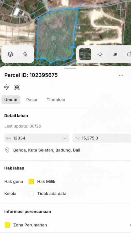dijual tanah jl ocean blue