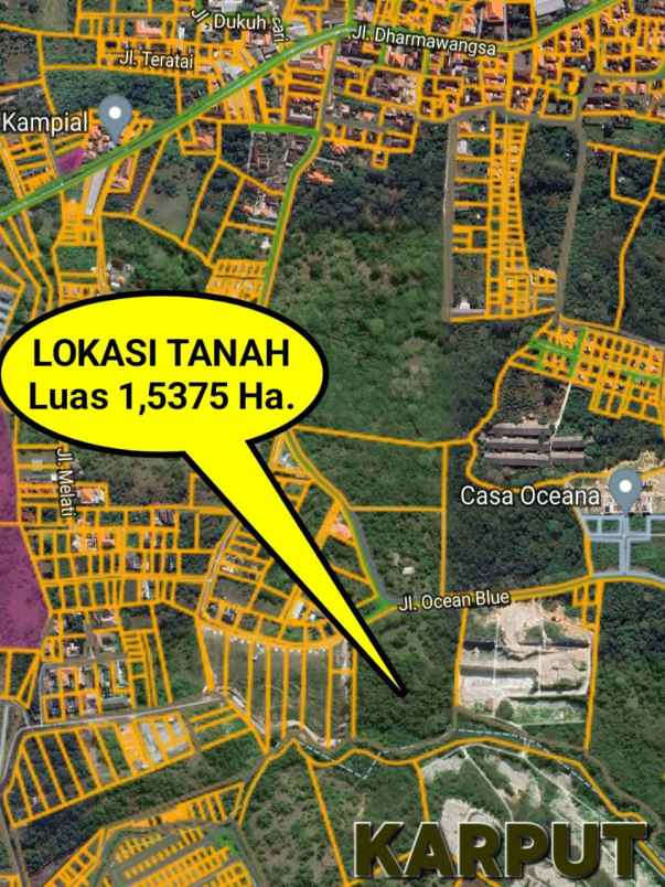 dijual tanah jl ocean blue