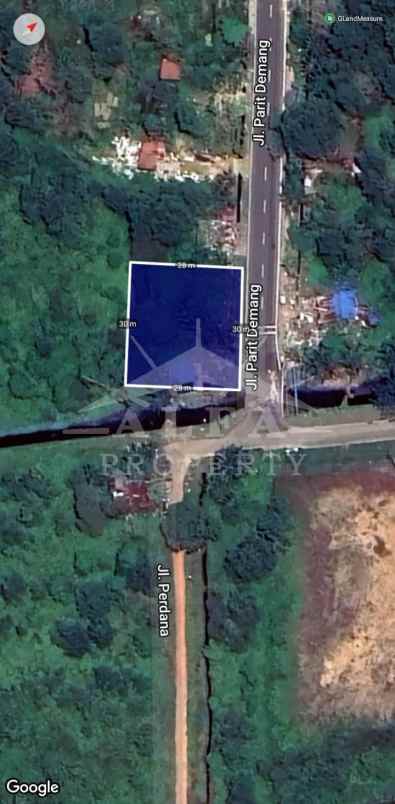 dijual tanah jl parit demang