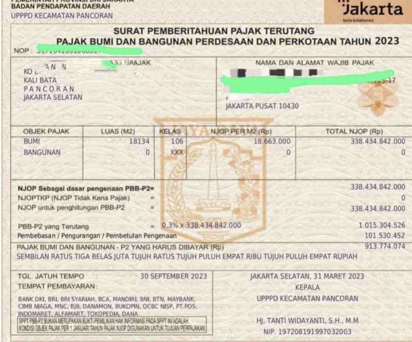 dijual tanah kalibata pancoran jakarta