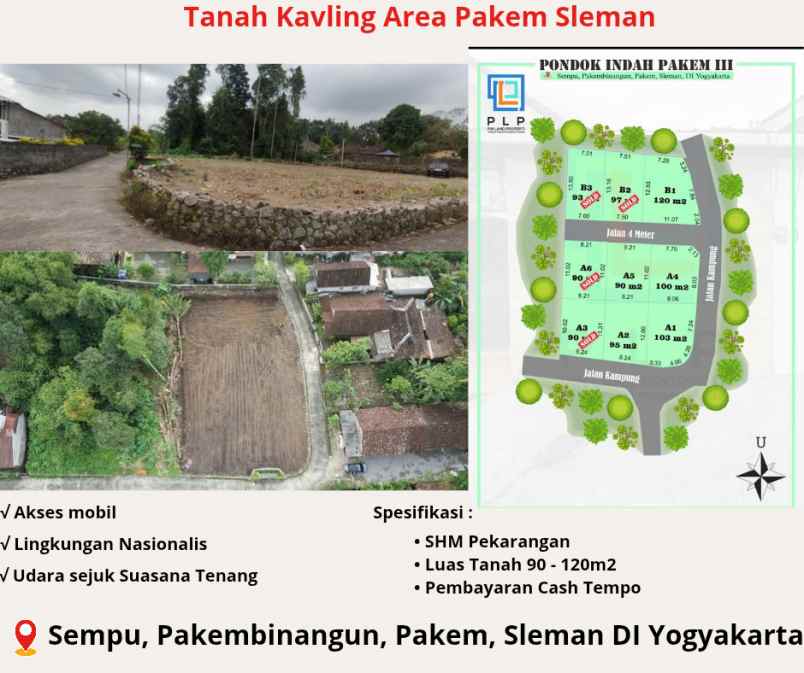 dijual tanah kavling area pakem sleman