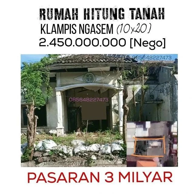 dijual tanah klampis