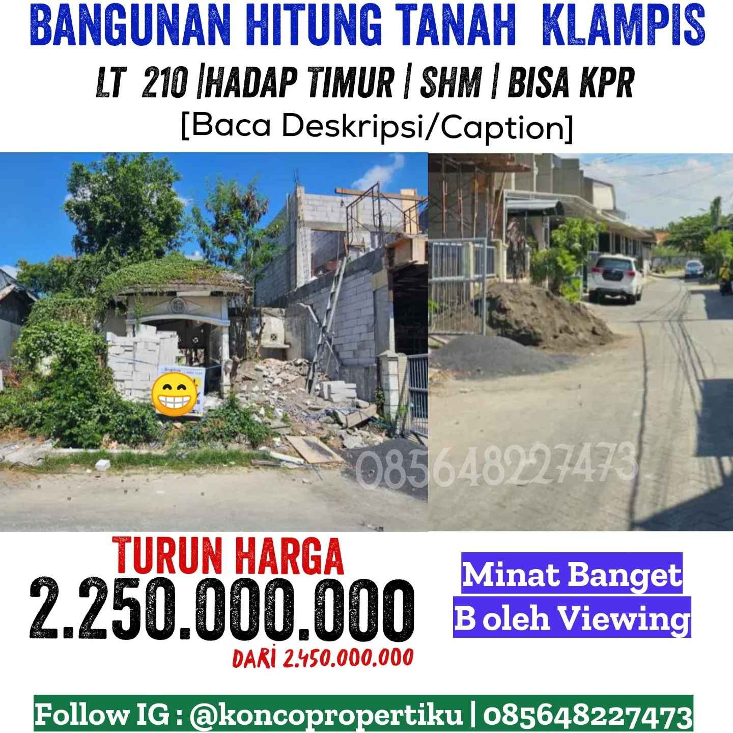 dijual tanah klampis