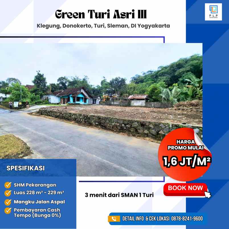 dijual tanah klegung donoharjo turi sleman