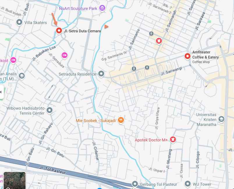 dijual tanah komplek setra duta blok k4