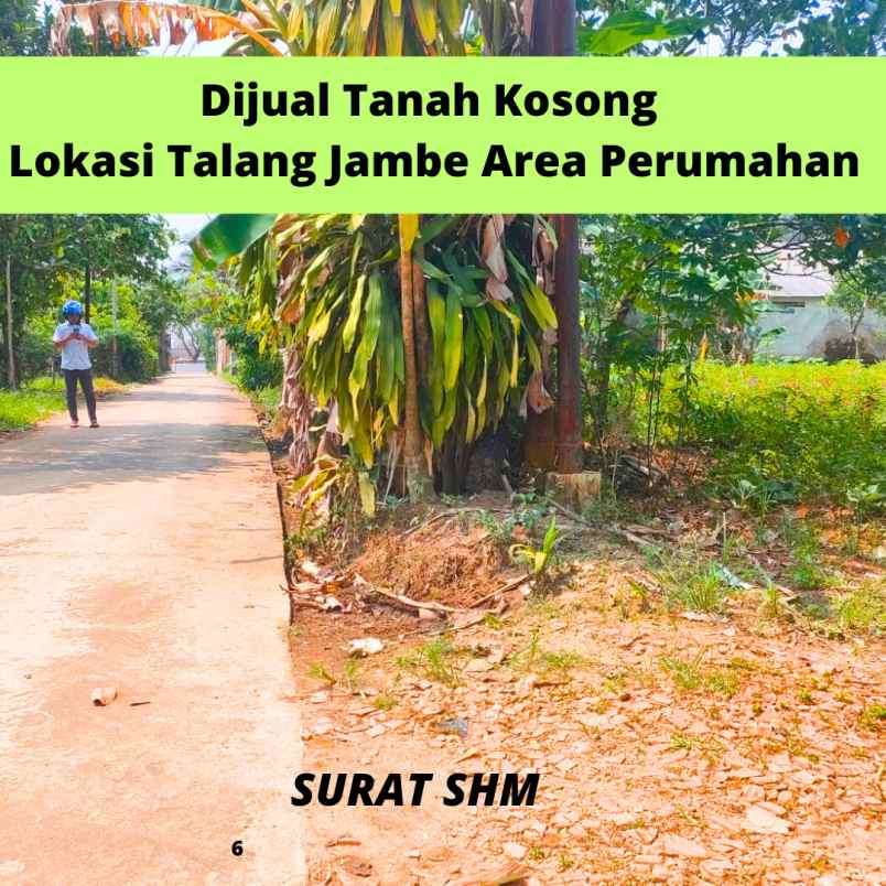 dijual tanah kosong lokasi talang jambe