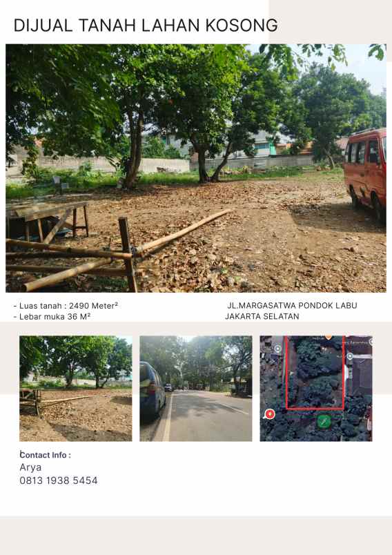 dijual tanah lahan kosong