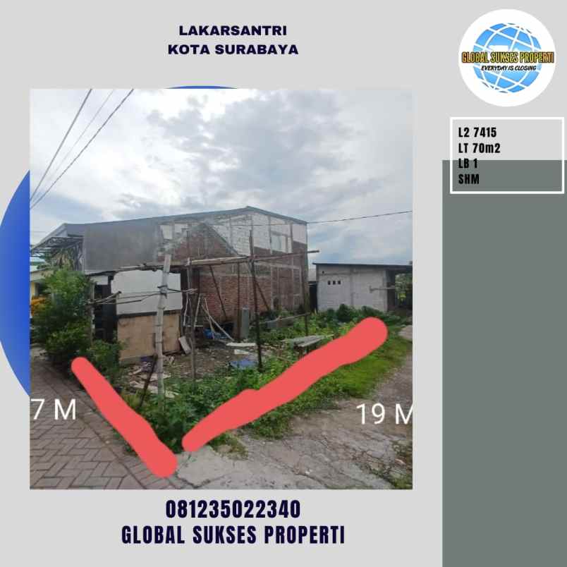 dijual tanah lakarsantri