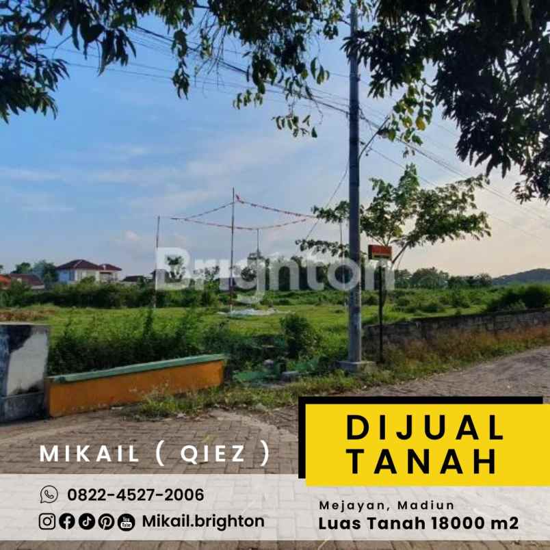 dijual tanah mejayan madiun