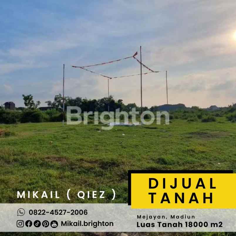 dijual tanah mejayan madiun