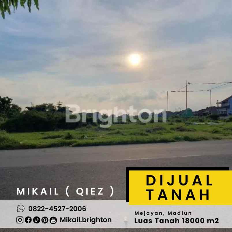 dijual tanah mejayan madiun