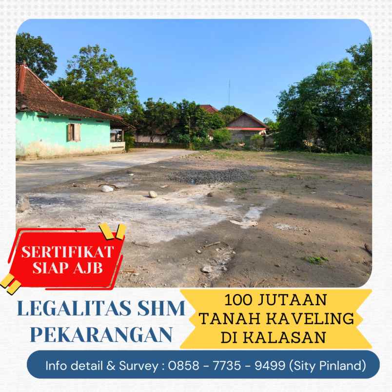 dijual tanah soman selomartani kalasan