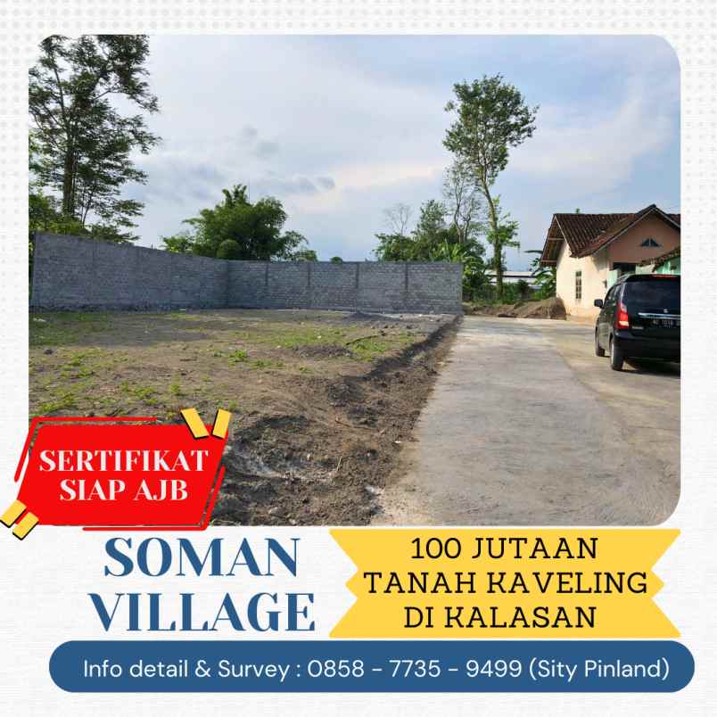 dijual tanah soman selomartani kalasan