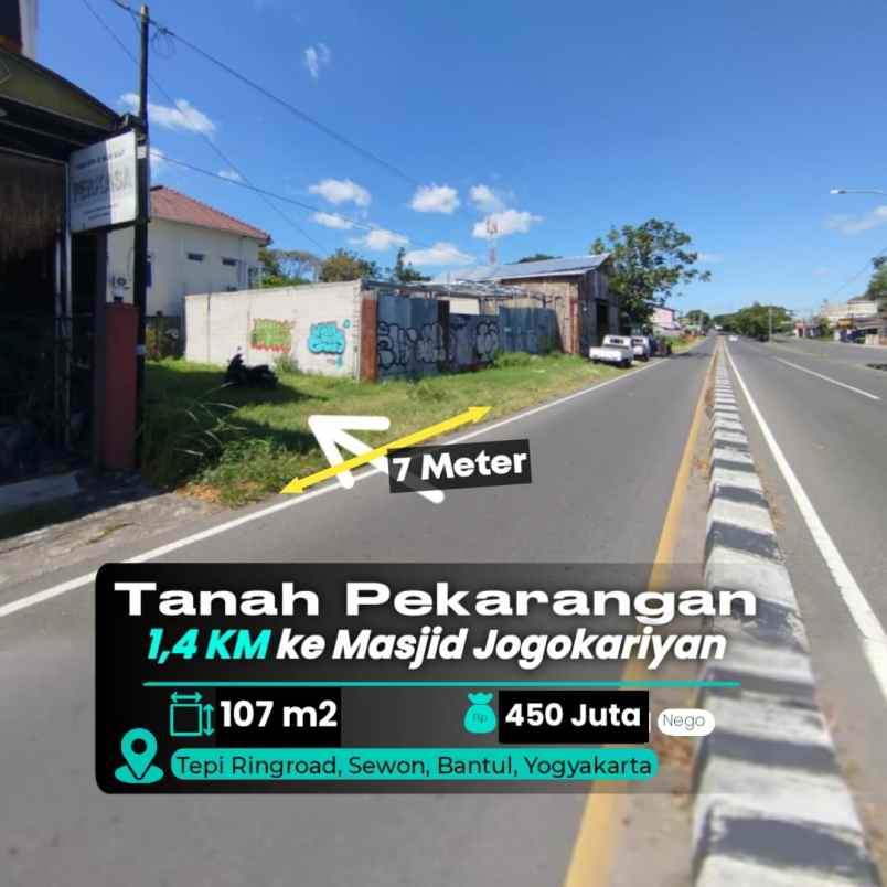 dijual tanah tepi ringroad