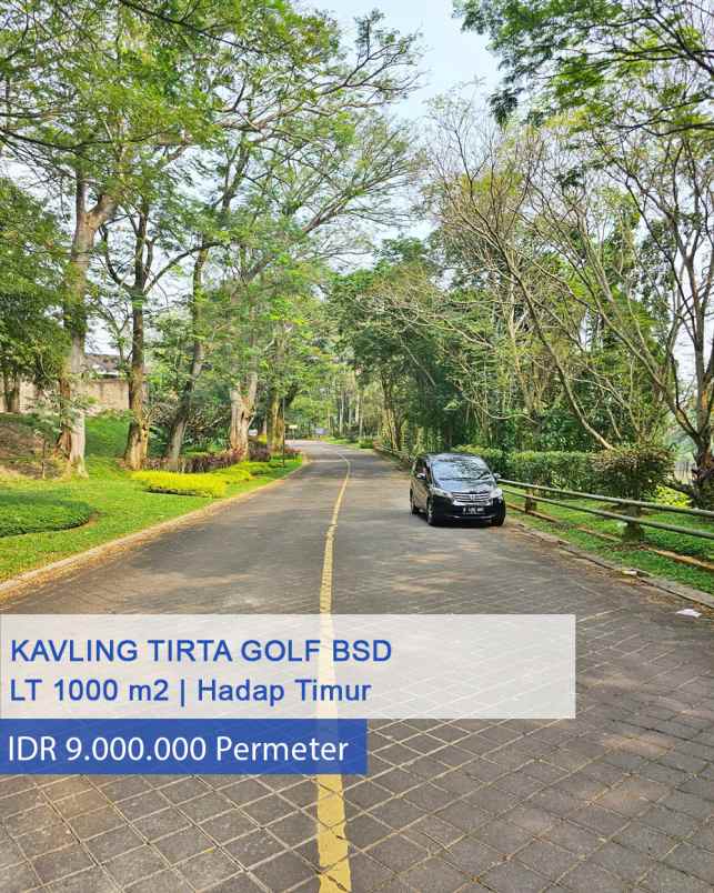 dijual tanah tirta golf bsd