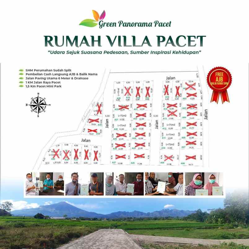 dijual villa jl raya pacet mojokerto