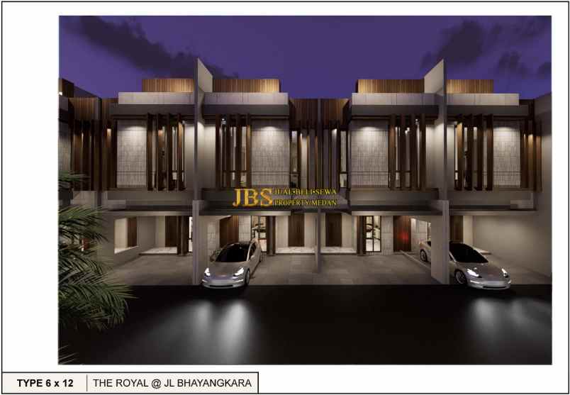 dijual villa komplek the royal jalan