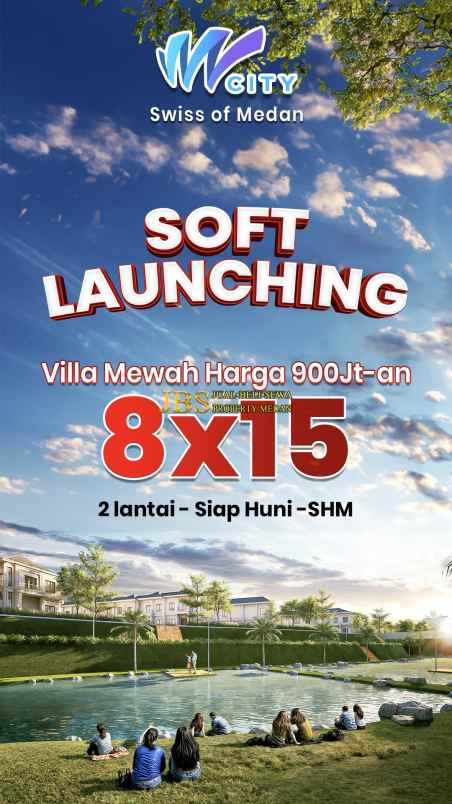 dijual villa m city swiss of medan