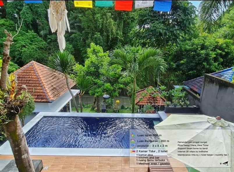 dijual villa view sawah dekat gor debes bali