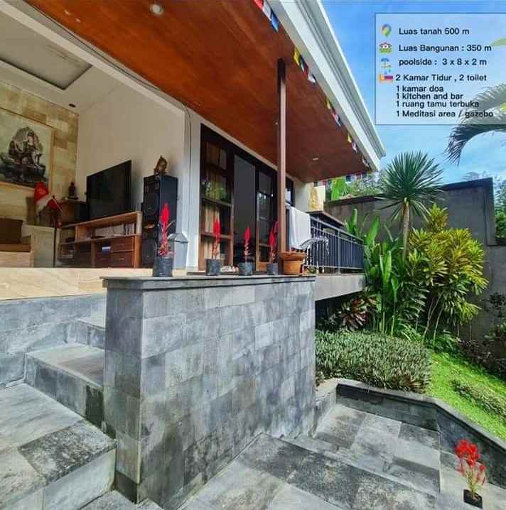 dijual villa view sawah dekat gor debes bali