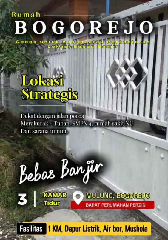 disewakan rumah bogorejo