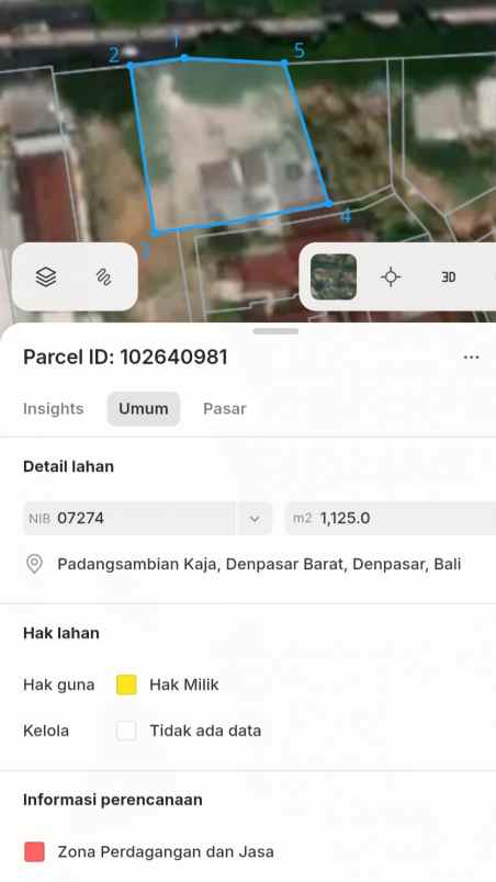 disewakan tanah raya gatot subroto barat